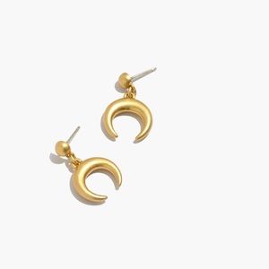 Madewell Chunky Crescent Moon Drop Earrings